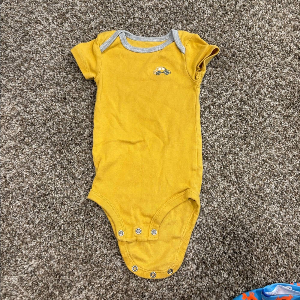 Carter's Yellow and Gray Bodysuits Soft Cotton One Pieces